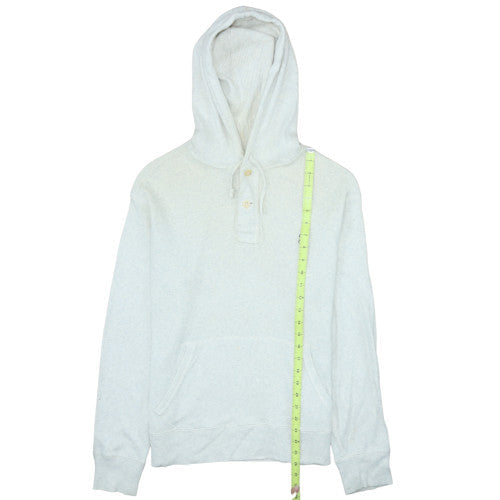 Ralph Lauren Men’s Ivory Henley Hoodie Size M Cotton Knit