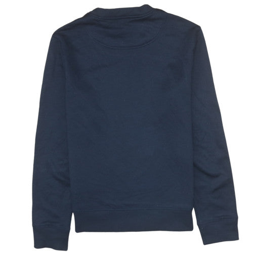 Kenzo Mens Blue L Pullover Sweatshirt Crew Neck Embroidered Logo