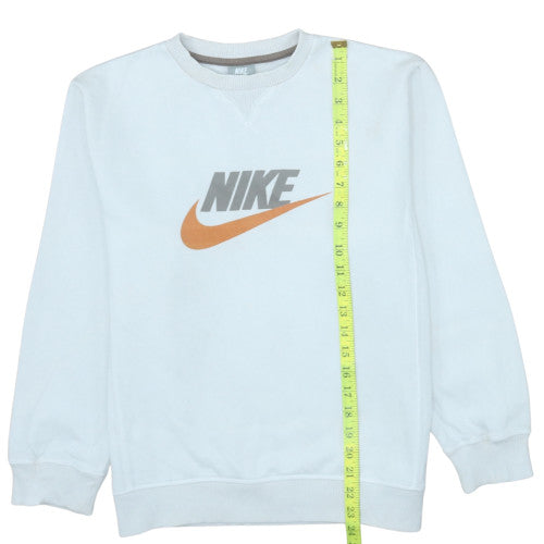 Nike Boys Light Blue Crew Neck Fleece Sweatshirt L 12-13 Years