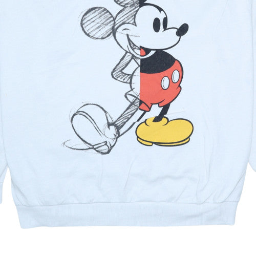 Disney at George Women White 2XL Pullover Sweatshirt Mickey Mouse