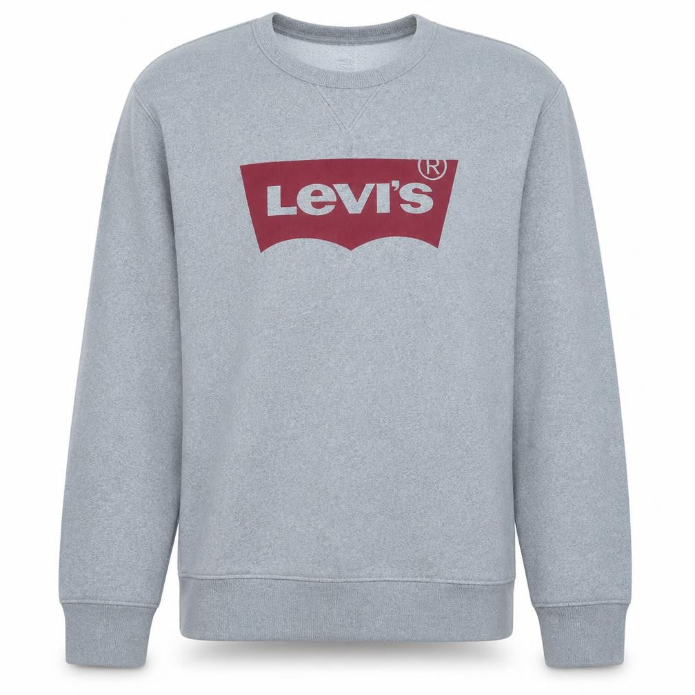 Levi's Men's Grey Logo Crew Neck Pullover Sweatshirt Size M