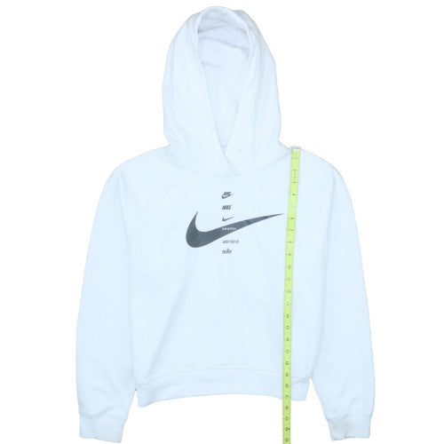 Nike Womens White Hooded Pullover Sweatshirt Medium Casual