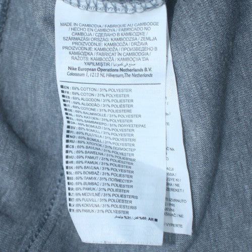 Nike Men's Grey Jogger Sweatpants M Drawstring Pockets Polyester Cotton