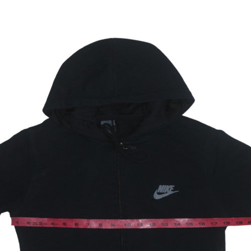 Nike Men's Black Full Zip Hoodie Size M Fleece Sweatshirt