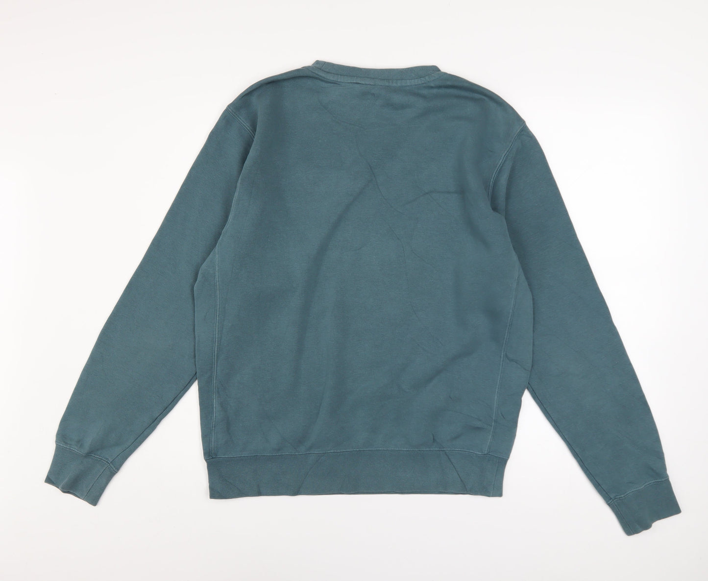 Nike Men's Green Pullover Sweatshirt Small Logo Crew Neck Fleece