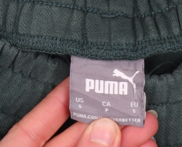 Puma Women Green Jogger Sweatpants Size Small Elastic Waist
