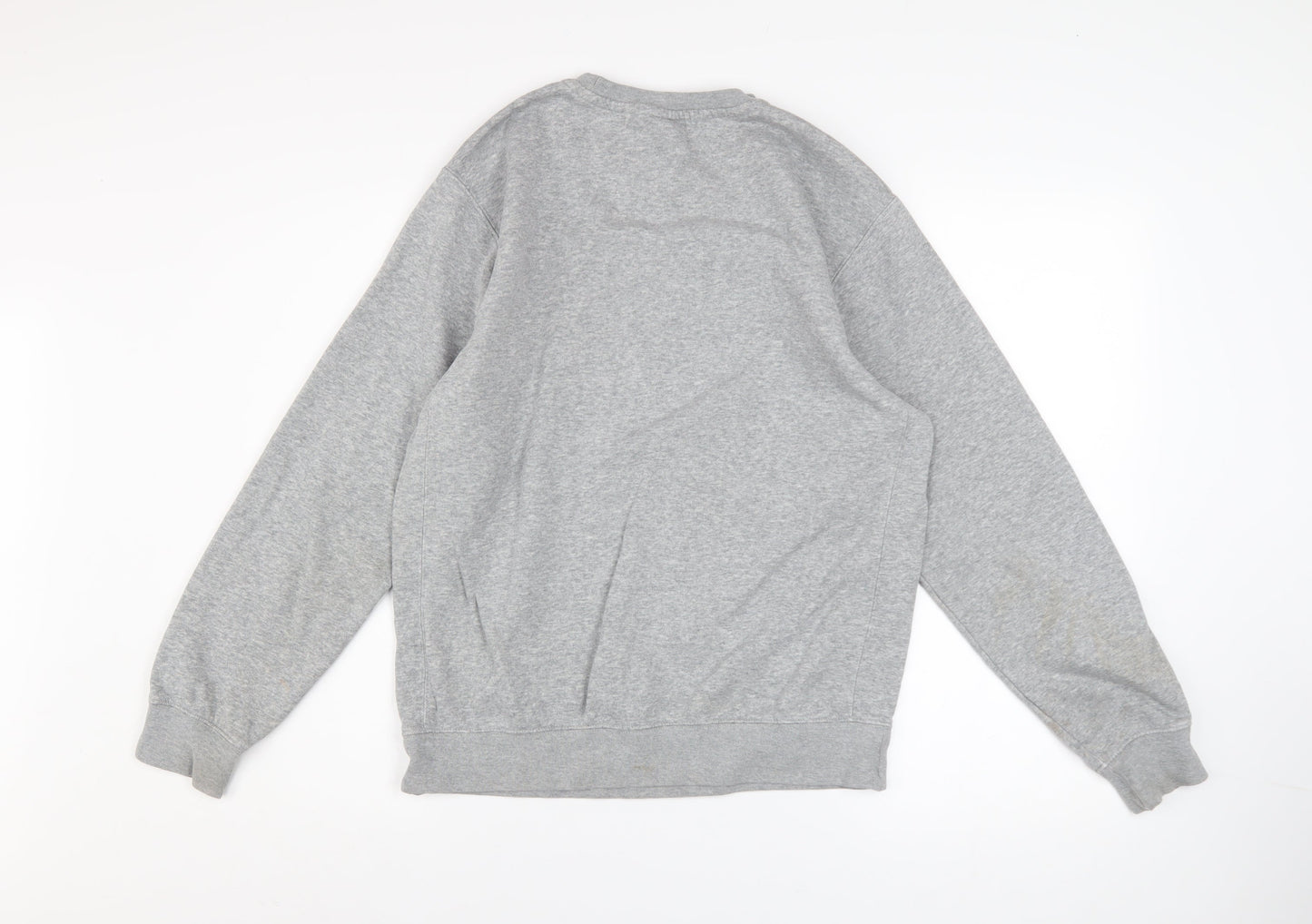 Nike Mens Grey Small Logo Crew Neck Pullover Sweatshirt