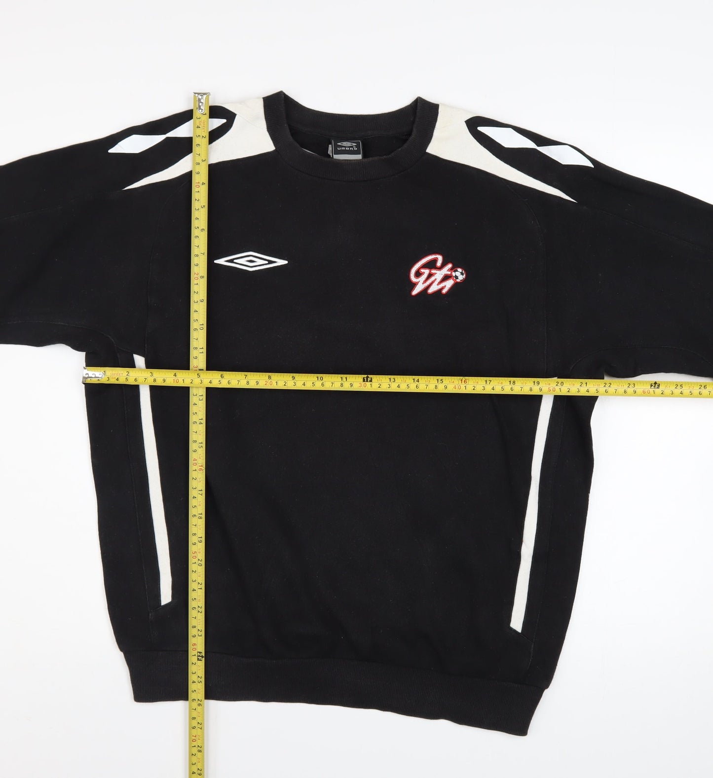 Umbro Mens Black M Crew Neck Pullover Sports Sweatshirt