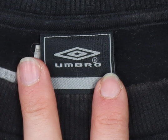 Umbro Mens Black M Crew Neck Pullover Sports Sweatshirt