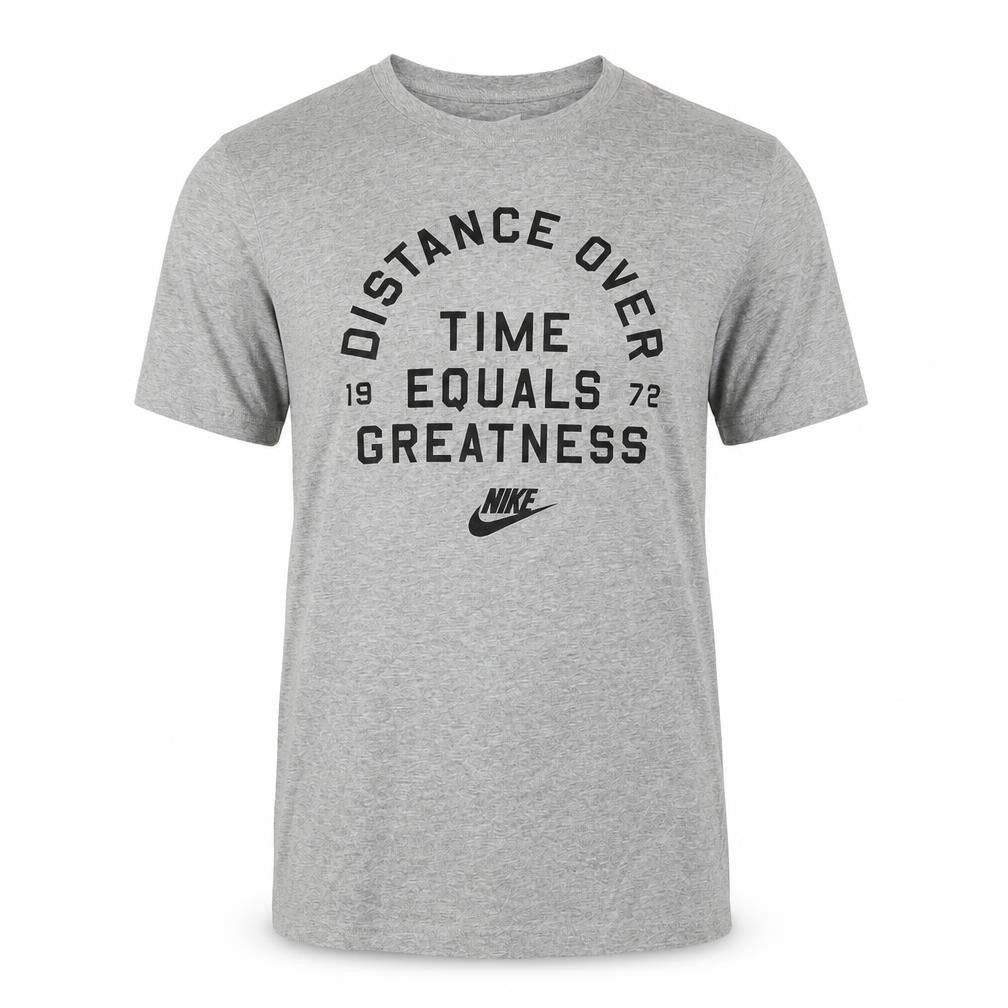 Nike Men's Grey Graphic Athletic Fit Sports T-Shirt Size M