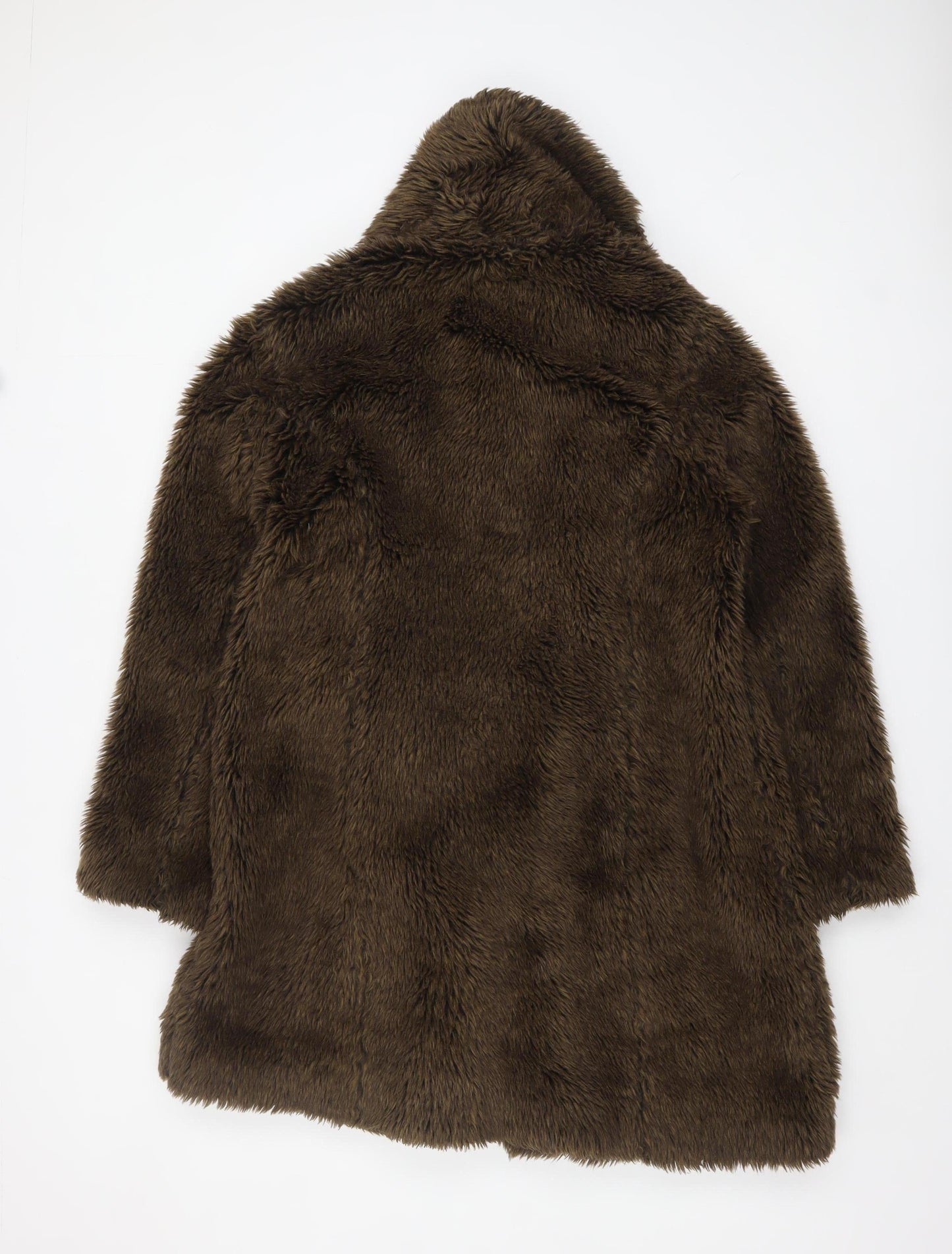 Marks and Spencer Per Una Women's Brown Faux Fur Mid-Length Coat M