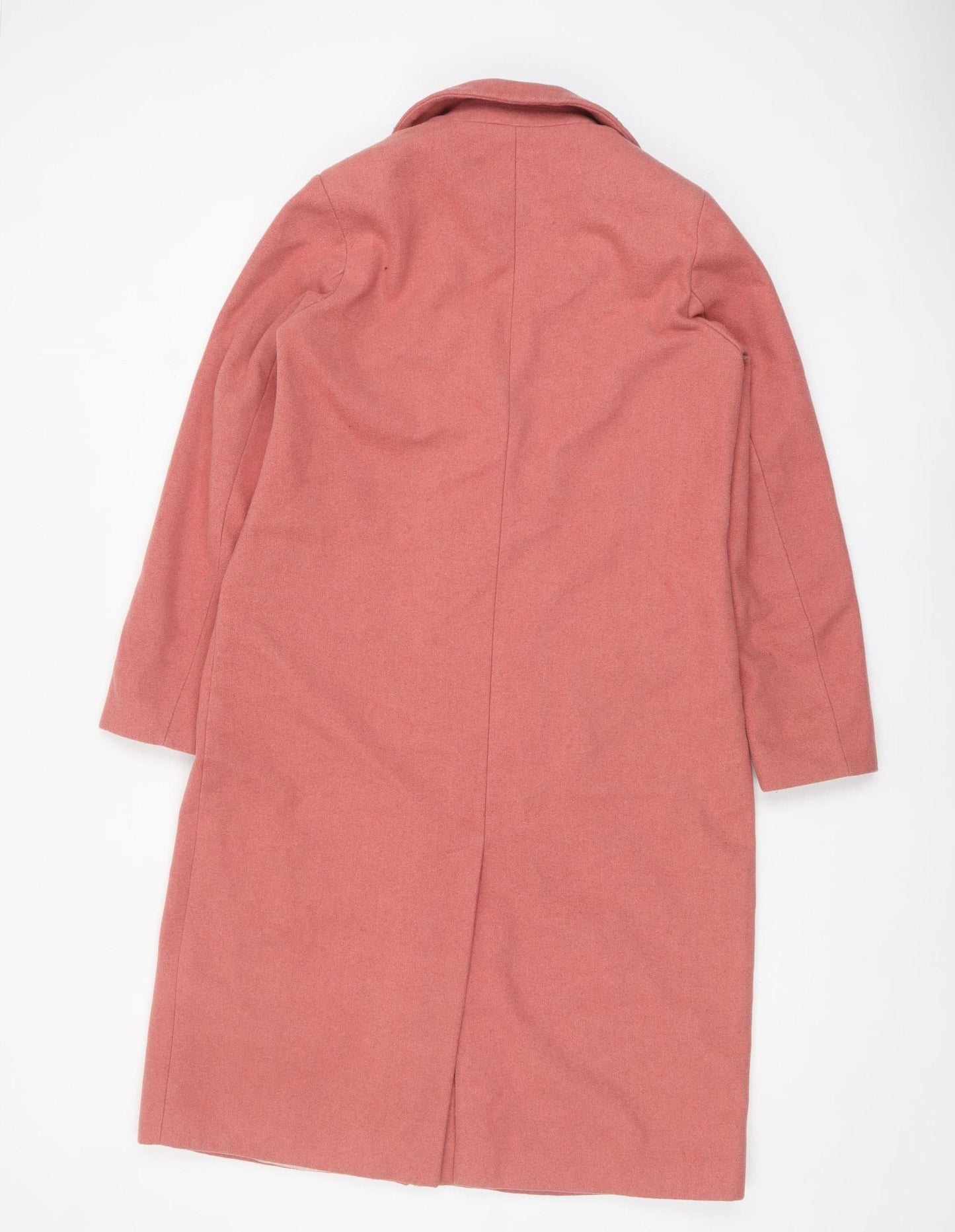Crew Clothing Women’s Pink Wool Blend Long Overcoat Size 10