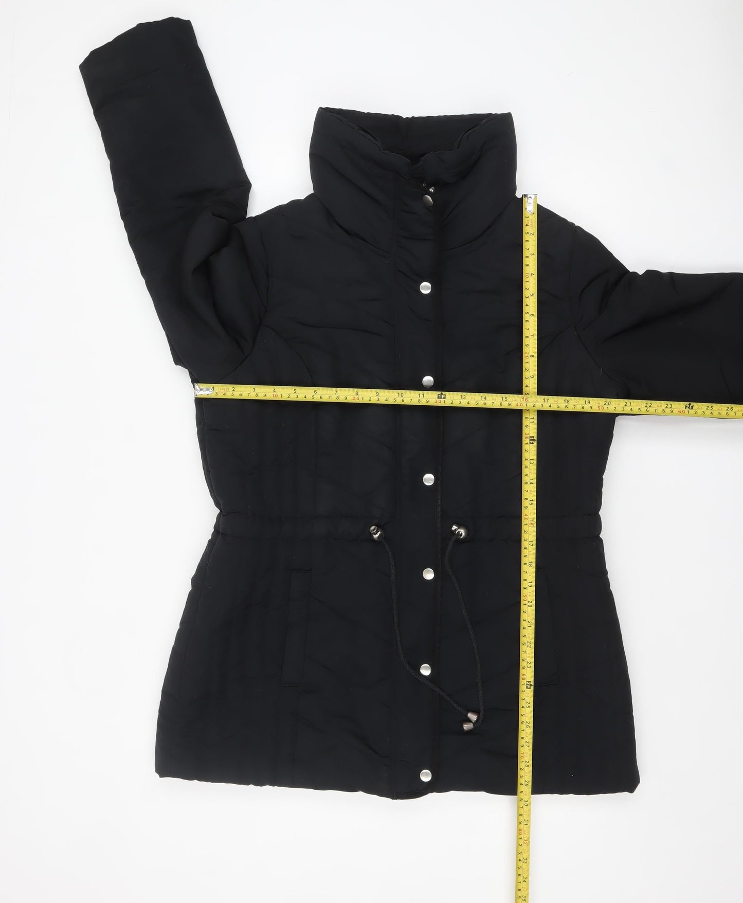 Anne Weyburn Women's Black Size 16 Mid-Length Puffer Coat