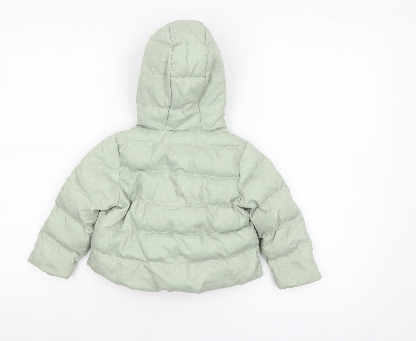 Next Unisex Baby Green Puffer Jacket Hooded Quilted Coat 18-24 Months
