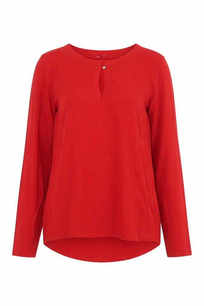 Sandwich Women's Red Long Sleeve Tunic Blouse Size L