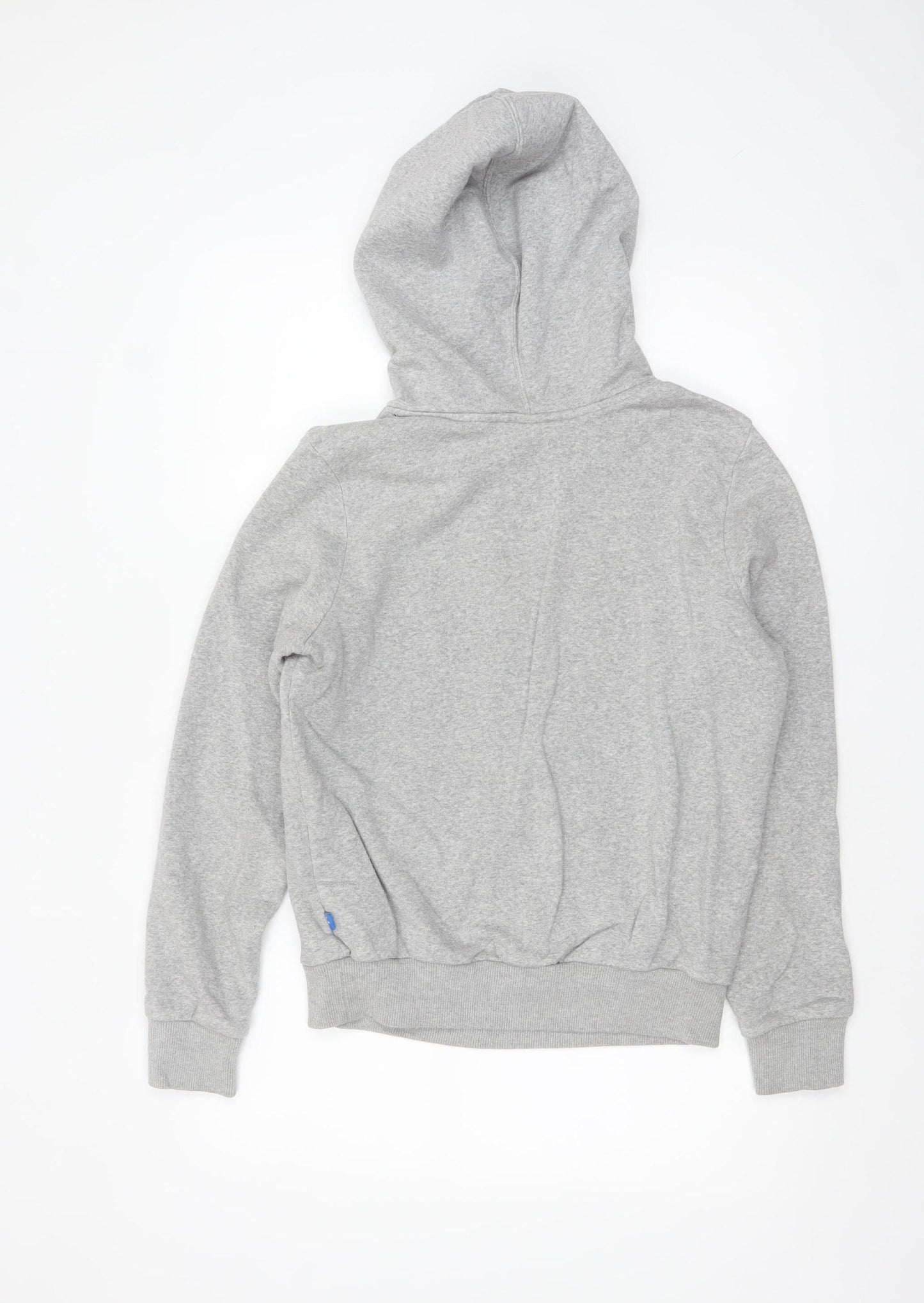 Adidas Womens Grey Hooded Pullover Hoodie Size S Floral Lined