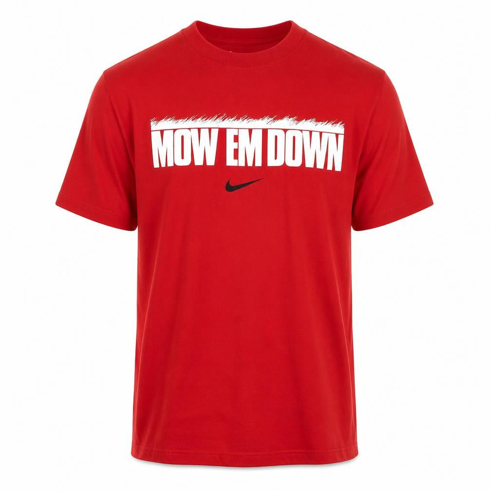 Nike Men's Red Loose Fit Graphic T-Shirt M Crew Neck Cotton