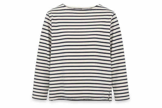 7 Iles Women's Multicoloured Striped Cotton Long Sleeve T-Shirt M