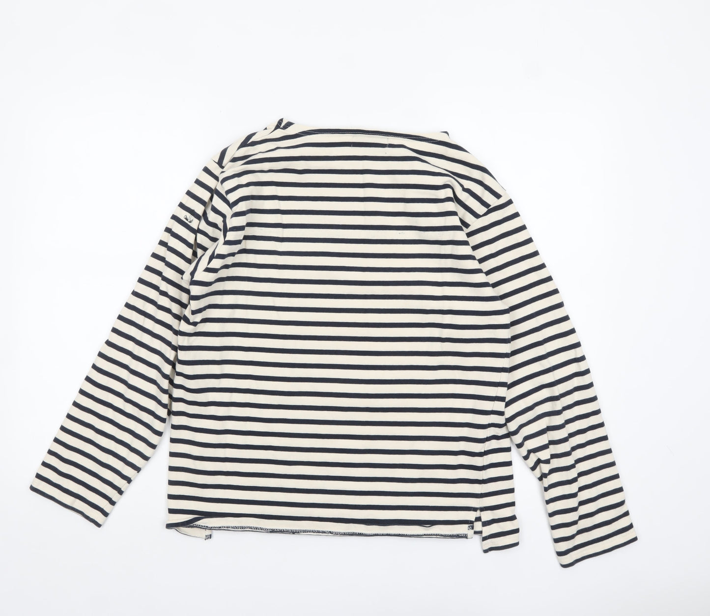 7 Iles Women's Multicoloured Striped Cotton Long Sleeve T-Shirt M