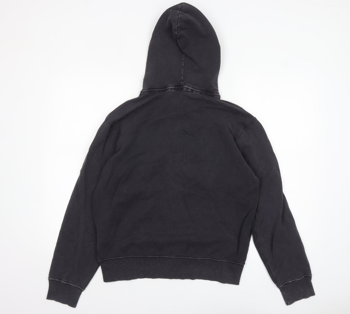Ralph Lauren Men’s Black Full Zip Hoodie Size M Cotton Logo Sweatshirt