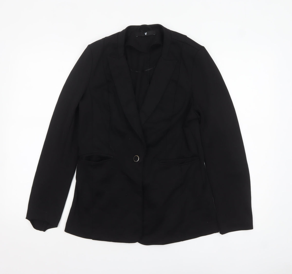 Very Women’s Black Single-Breasted Blazer UK 12 Classic Fit