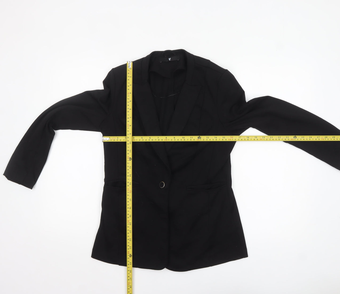 Very Women’s Black Single-Breasted Blazer UK 12 Classic Fit