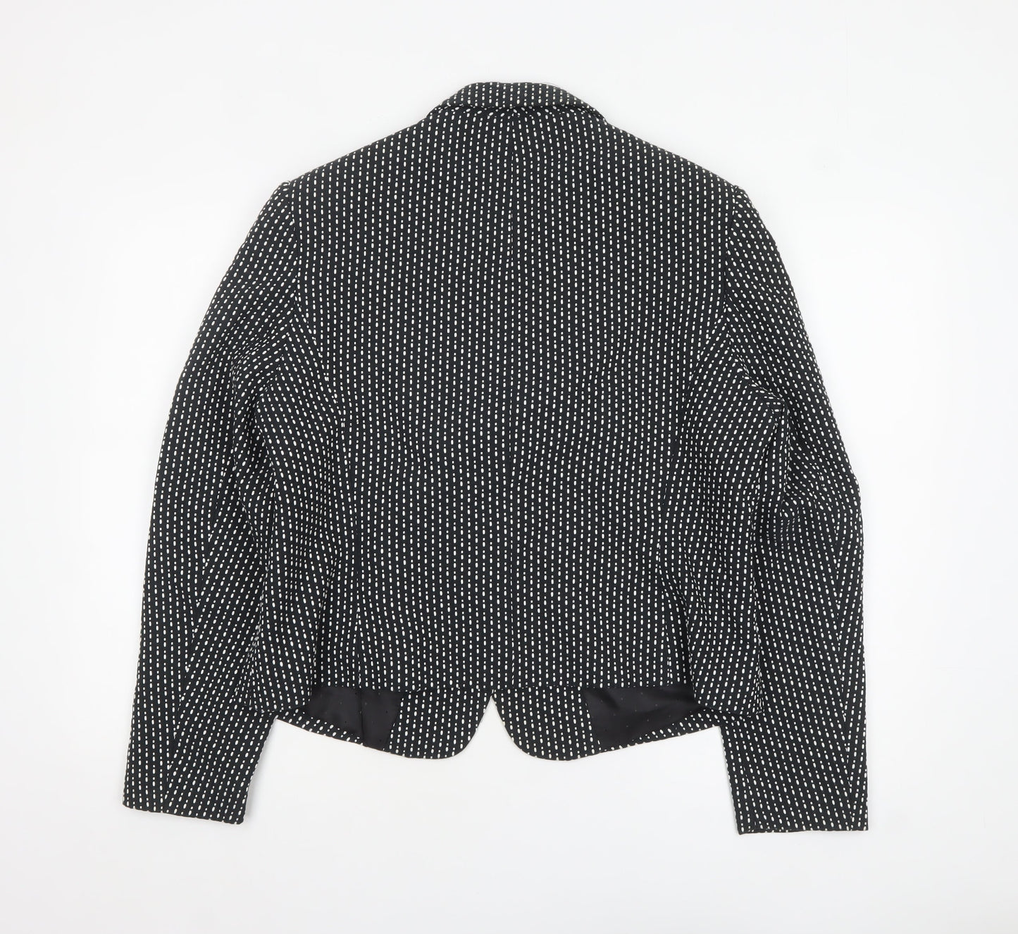 Aria Womens Black Polka Dot Cotton Lined Two Button Blazer Size 18