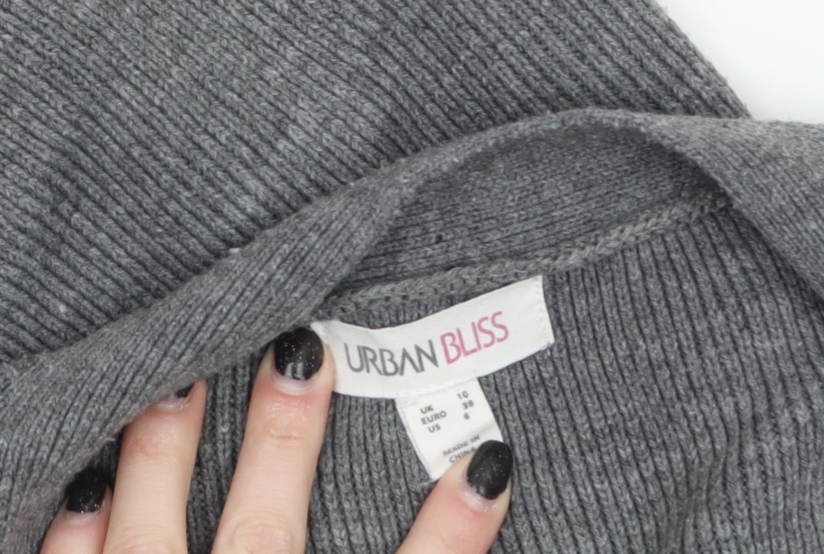 Urban Bliss Women's Grey Knit Belted Cardigan UK 10