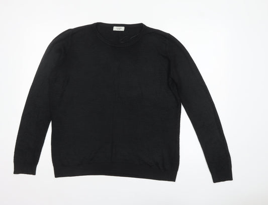 Jacqueline de Yong Women's Black Knit Crew Neck Jumper Size M