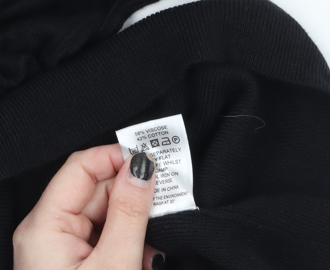 ASOS Women Black Size 14 Pullover Knit Jumper