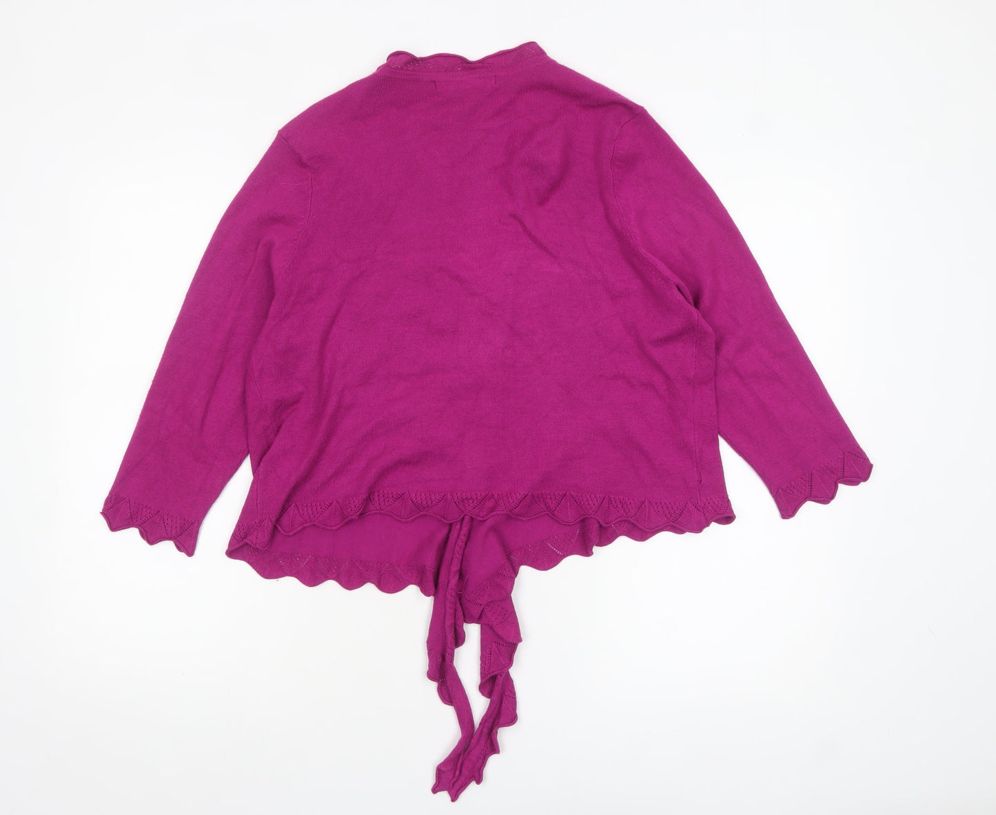 Debenhams Women’s Purple Wool Blend Wrap Cardigan Size 16