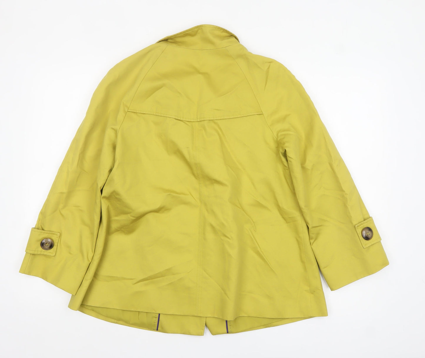 Marks and Spencer Women's Green Cotton Short Pea Coat UK 12