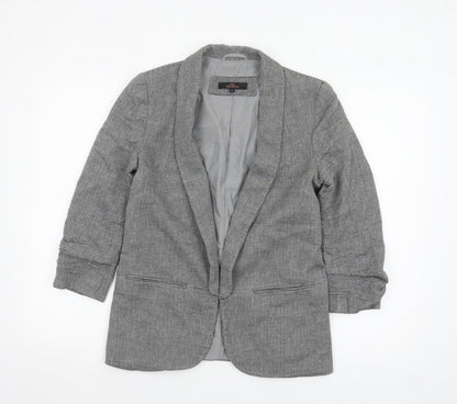 Next Women Grey Checked Blazer Jacket UK 10 Regular Fit