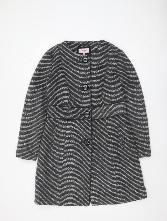 Marks and Spencer Per Una Women's Grey Wool Blend Mid-Length Coat Size 12