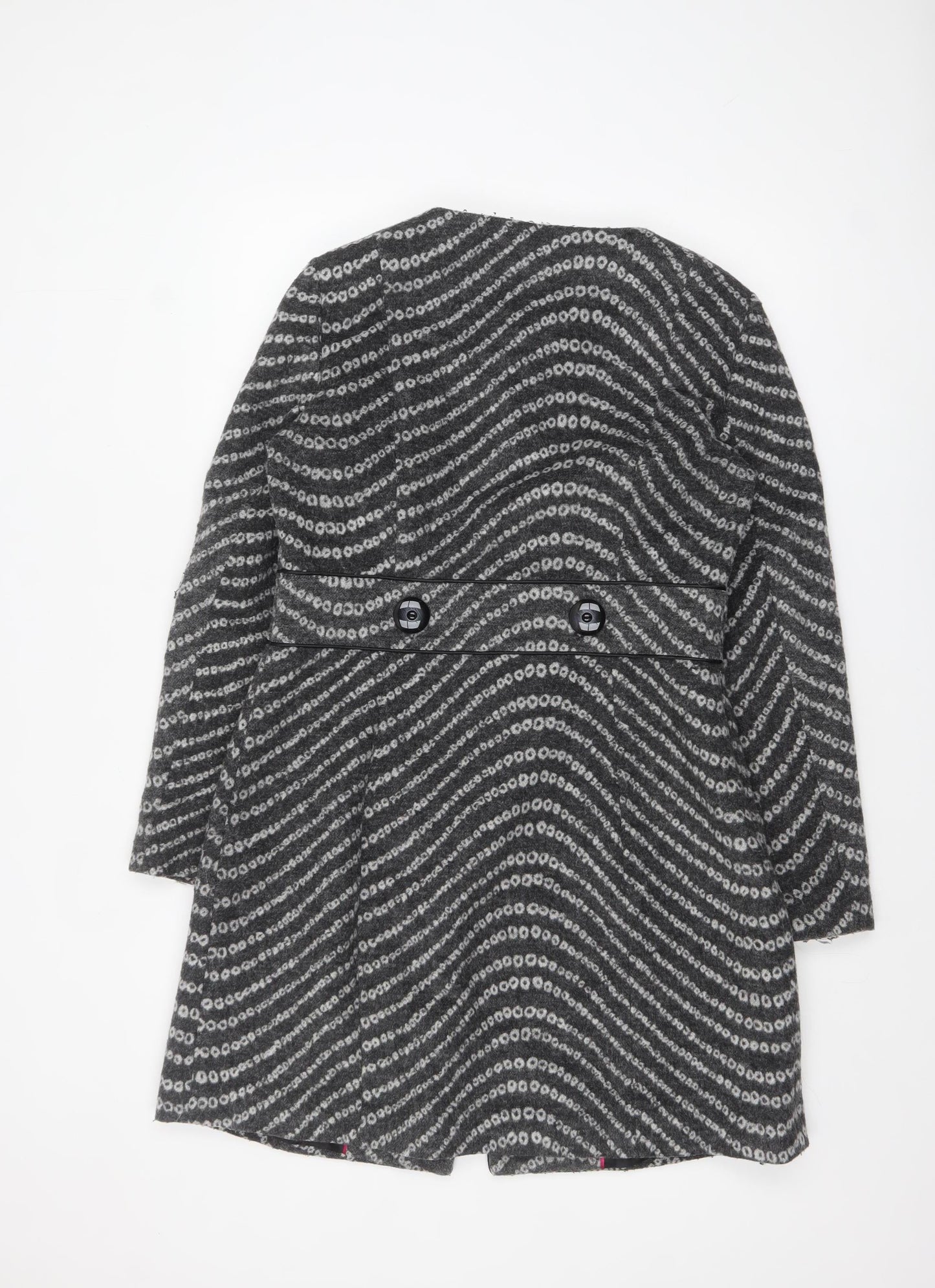 Marks and Spencer Per Una Women's Grey Wool Blend Mid-Length Coat Size 12