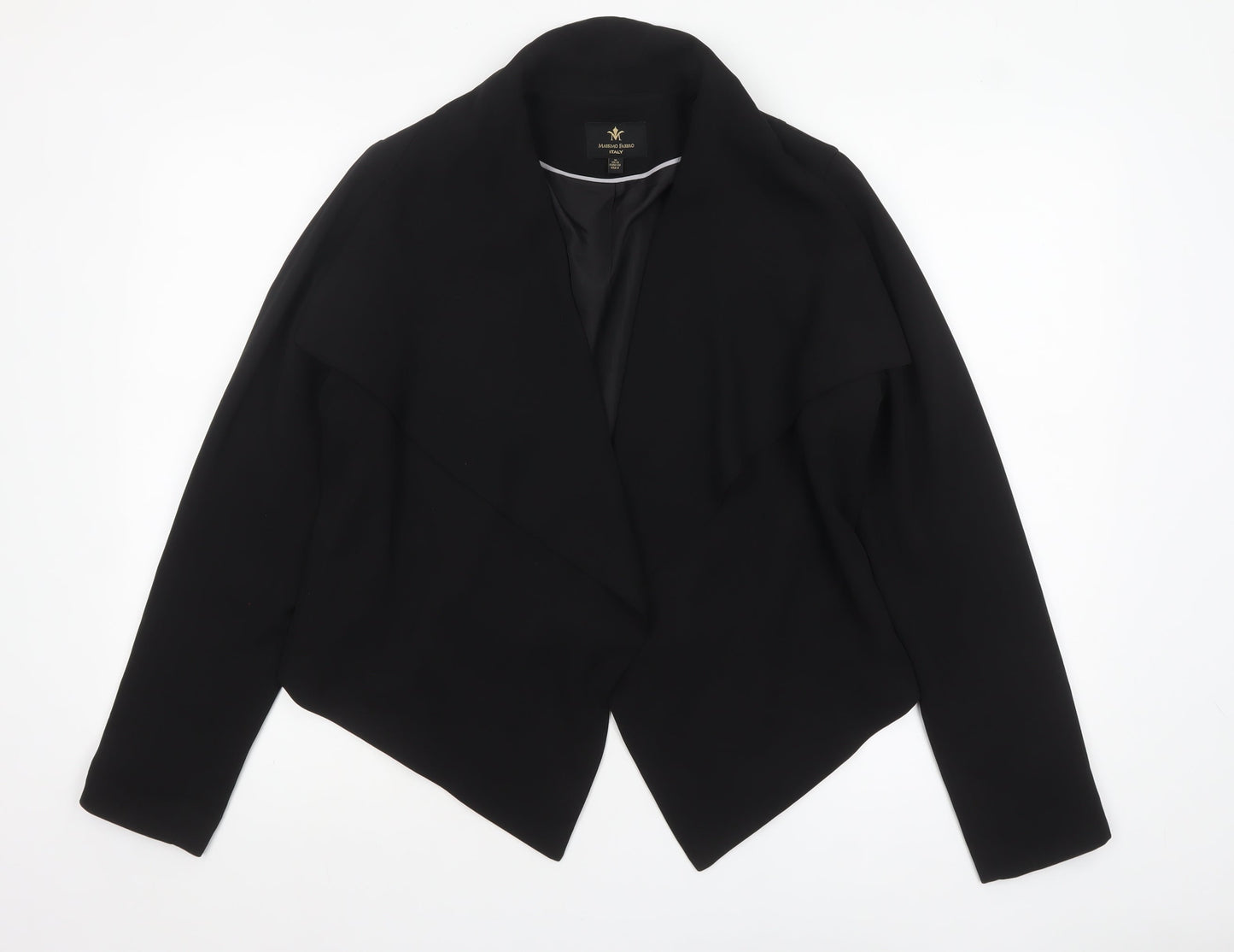 Massimo Fabbro Women Black UK 12 Waterfall Blazer Jacket