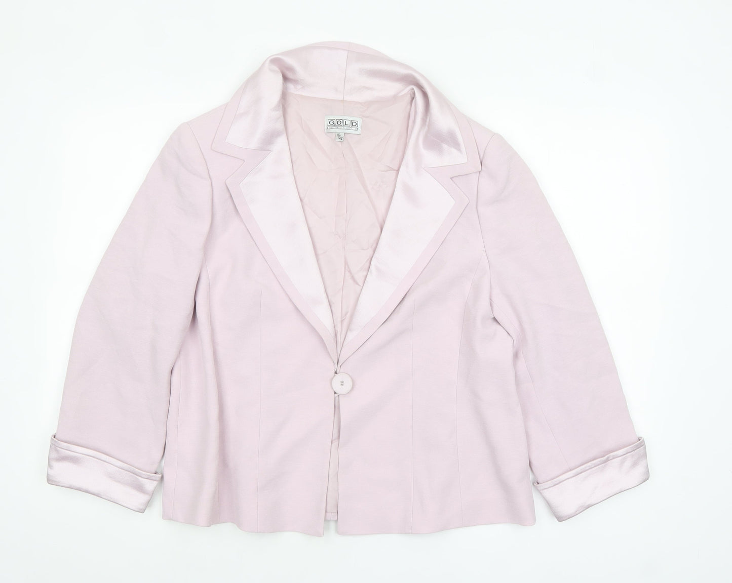 Gold by Michael H Pink Single-Breasted Women's Blazer Size 16
