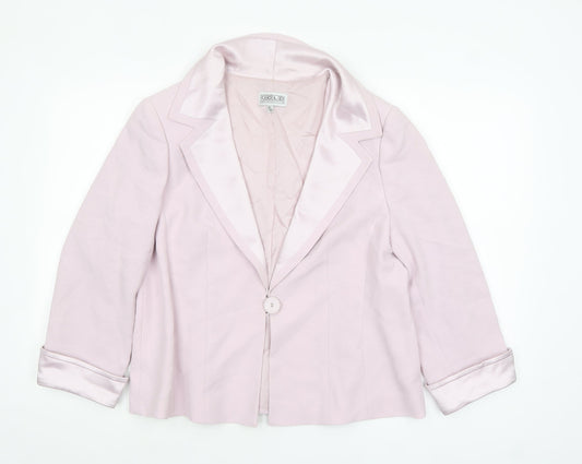 Gold by Michael H Pink Single-Breasted Women's Blazer Size 16