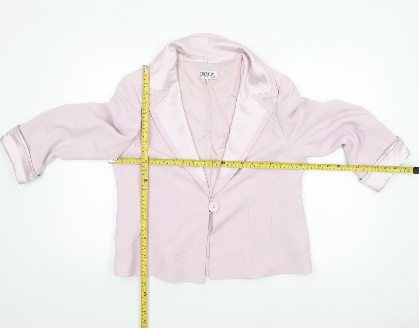 Gold by Michael H Pink Single-Breasted Women's Blazer Size 16
