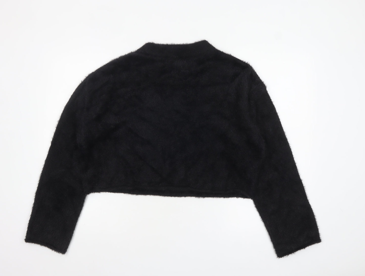 H&M Women's Black Mock Neck Long Sleeve Pullover Jumper Size 12
