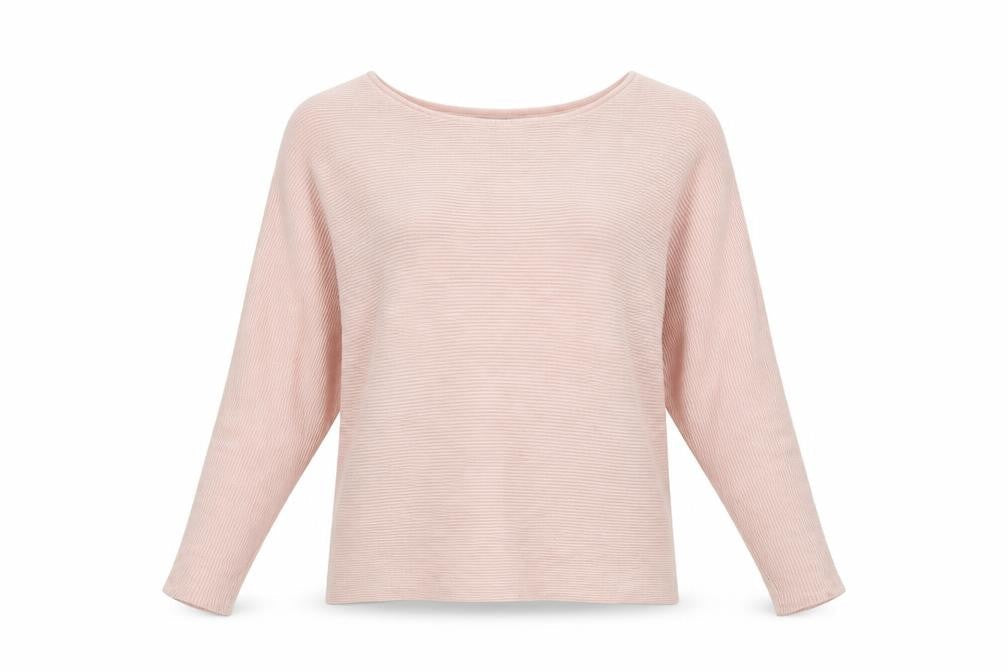 Principles Women Pink Knit Boat Neck Relaxed Fit Jumper Size L