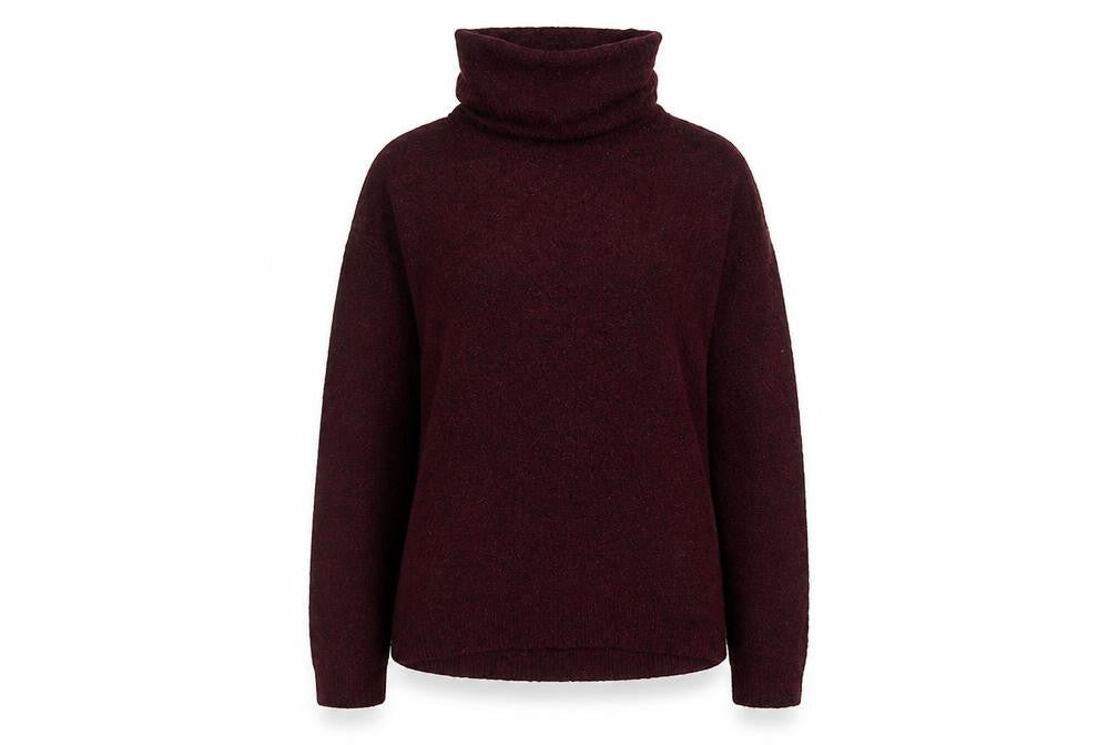 L.O.G.G. Womens Red Roll Neck Knit Jumper Size 10
