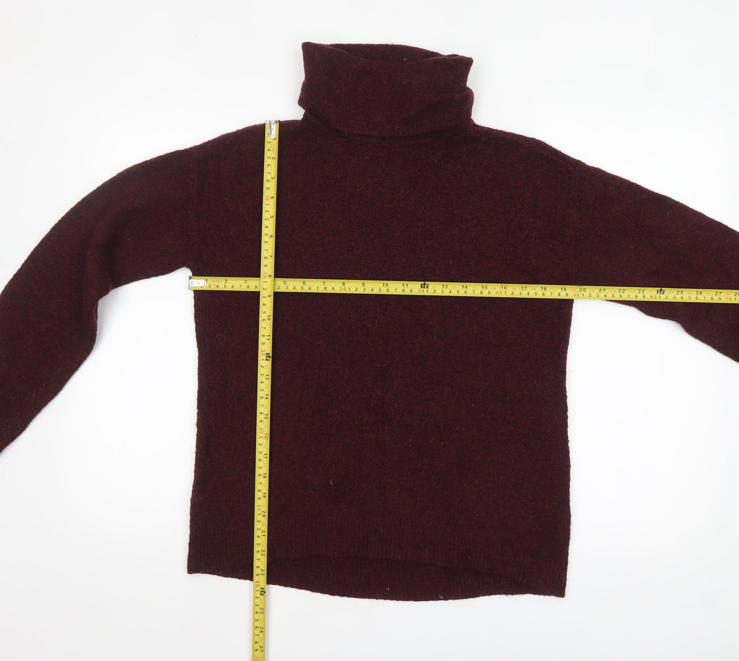 L.O.G.G. Womens Red Roll Neck Knit Jumper Size 10