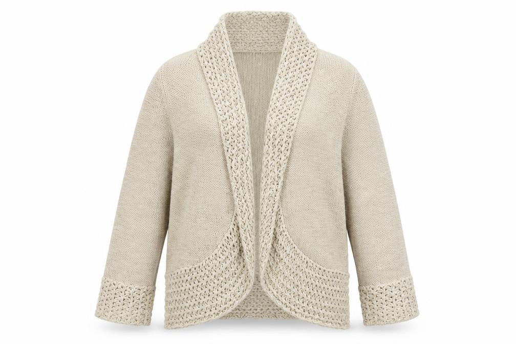 Debenhams Women Beige Open-Knit Cardigan Size 18