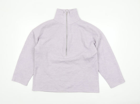 ASOS Women’s Purple Half Zip High Neck Jumper Size 10