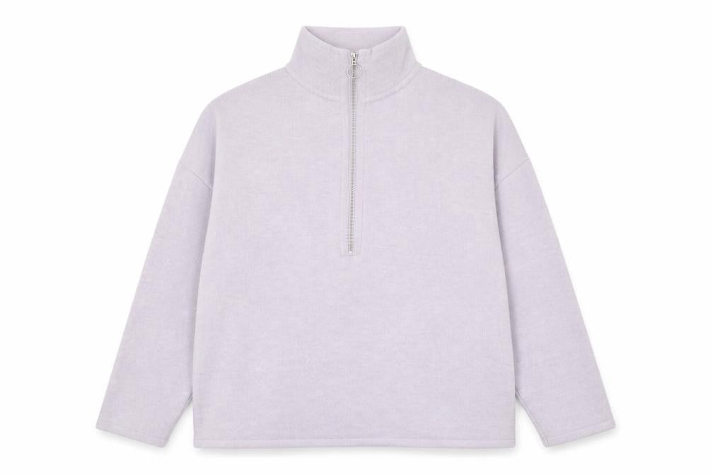 ASOS Women’s Purple Half Zip High Neck Jumper Size 10