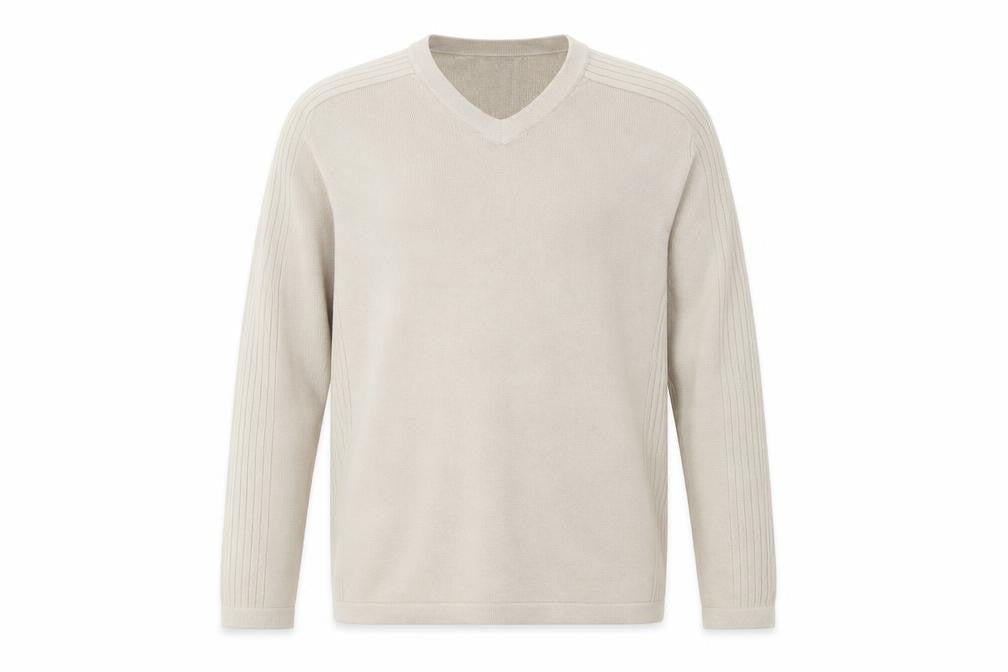 Next Men’s Beige Acrylic V-Neck Jumper Size L Regular Fit