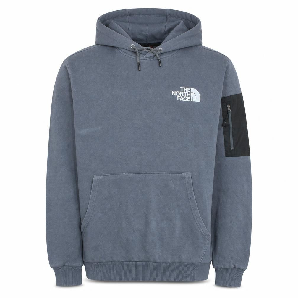 The North Face Men's Blue Pullover Hoodie M Hooded Logo Pocket