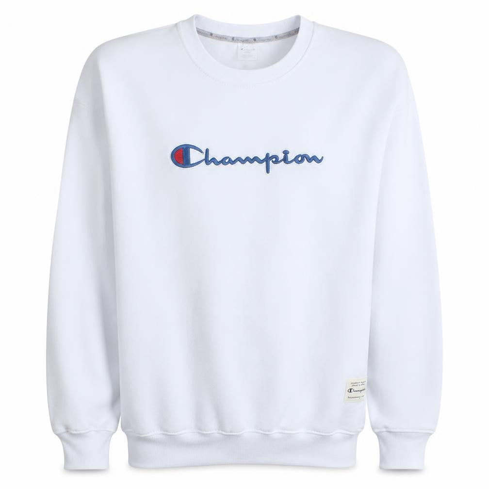 Champion Men's White Large Crew Neck Pullover Sweatshirt