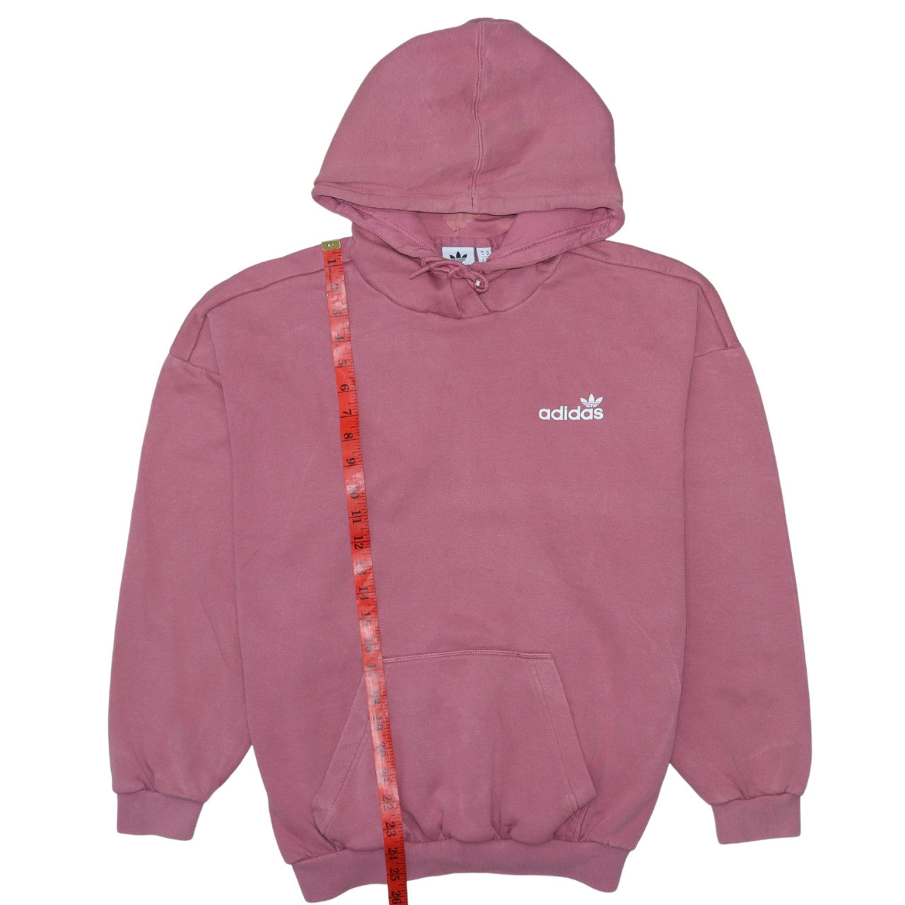 Adidas Womens Pink Pullover Hoodie XS Cotton Casual Logo Sweatshirt